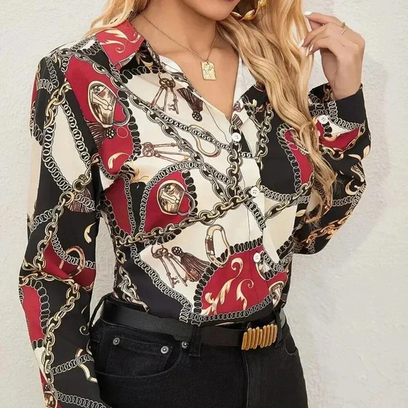 High Quality Tops - Elegant Long Sleeve Shirt (Color: Mixed)